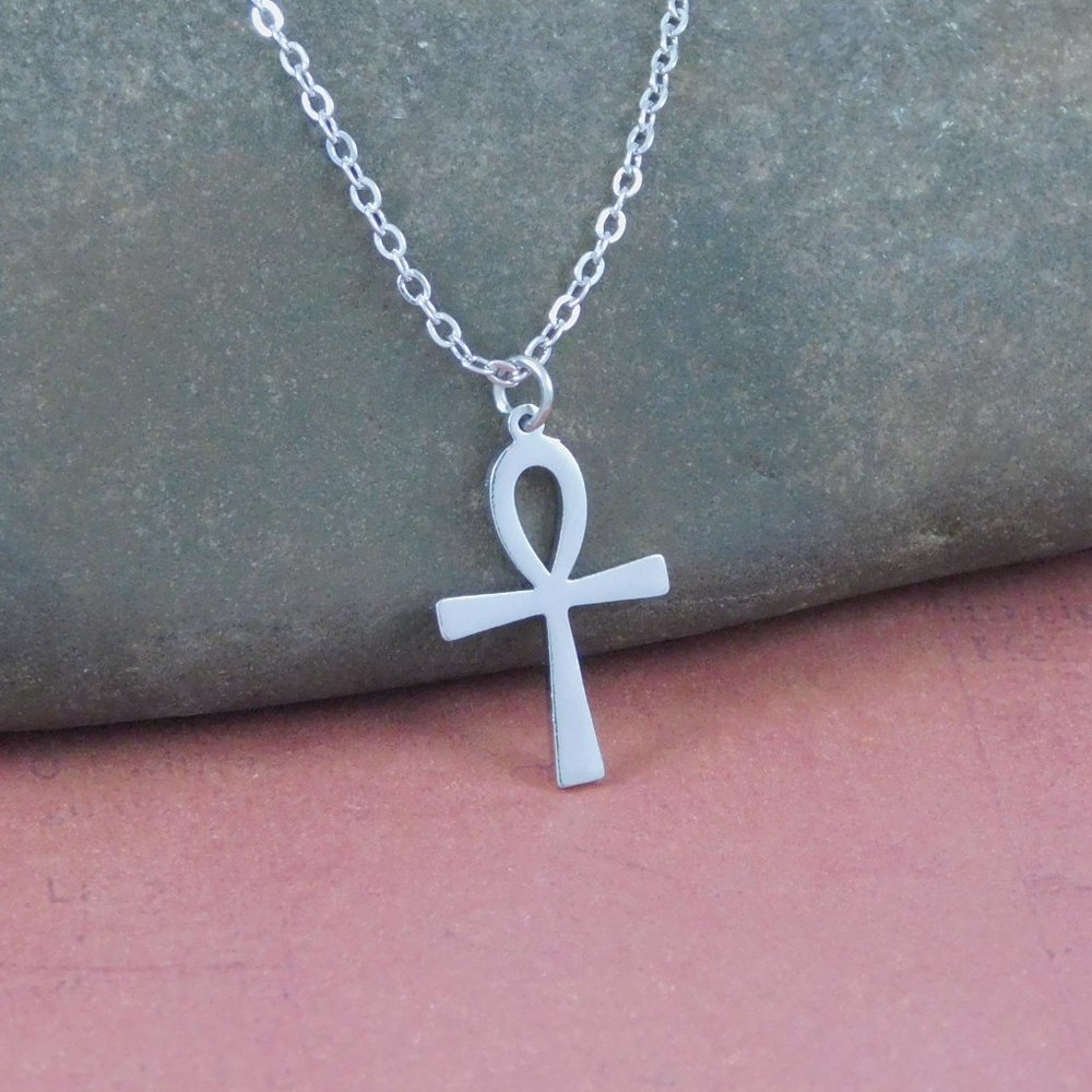 Stainless Egyptian Ankh Key of Life Necklace
